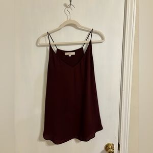Loft, v-neck, spaghetti strap tank top